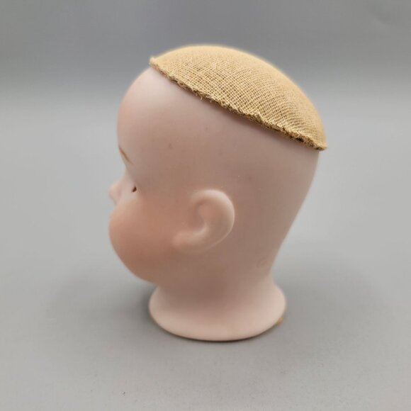 Vintage Porcelain Bisque Doll Head Reproduction Grace C Rockwell Doll Part - Picture 2 of 10